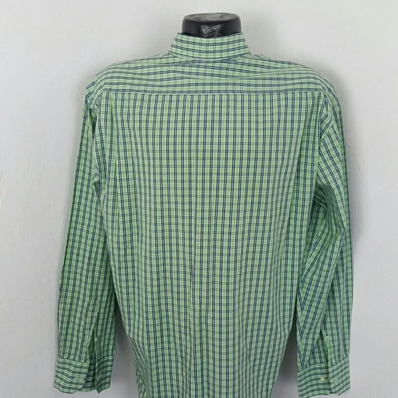 Barbour men classic button up shirt long sleeve logo regular fit size L - Picture 5 of 8